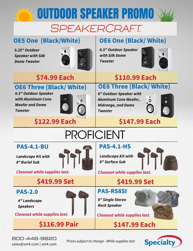 Speakercraft & Proficient March Promo